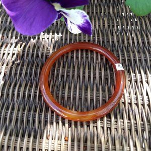 vintage 70s solid red agate bangle bracelet NWT 🎈HOST PICK🎈